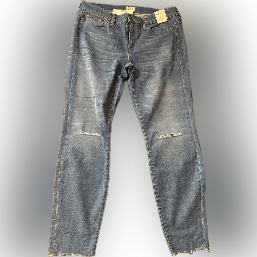 JCrew Women's Toothpick Jeans Light Wash Size 32